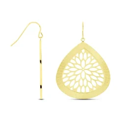 Histoire d'Or Boucles D'oreilles Pendantes Acier Doré Iwona