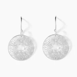 Histoire d'Or Boucles D'oreilles Pendantes Lauretta Argent Blanc