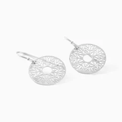 Histoire d'Or Boucles D'oreilles Pendantes Lauretta Argent Blanc