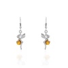 Boucles D'oreilles Pendantes Argent Blanc Abellia Ambre-Histoire d'Or Online