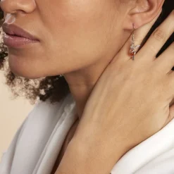Boucles D'oreilles Pendantes Argent Blanc Abellia Ambre-Histoire d'Or Online