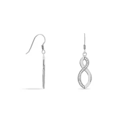 Histoire d'Or Boucles D'oreilles Pendantes Odile Argent Blanc Oxyde De Zirconium