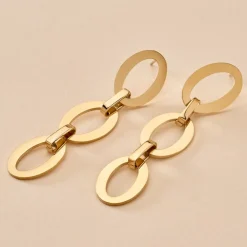 Histoire d'Or Boucles D'oreilles Pendantes Sprita Acier Doré