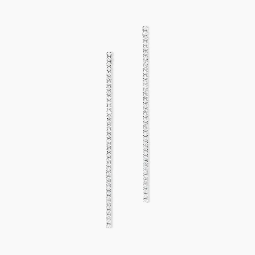 Boucles D'oreilles Pendantes Lou-anne De Zirconium-Histoire d'Or