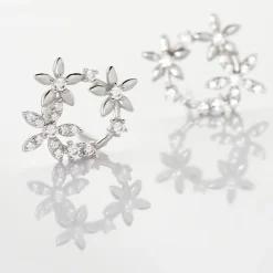 Boucles D'oreilles Pendantes Elinia Argent Blanc Oxyde De Zirconium-Histoire d'Or Hot