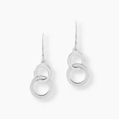 Histoire d'Or Boucles D'oreilles Pendantes Argent Blanc