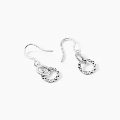 Histoire d'Or Boucles D'oreilles Pendantes Argent Blanc