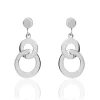 Histoire d'Or Boucles D'oreilles Pendantes Anjeza Argent Blanc