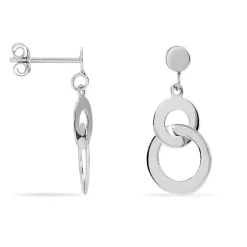 Histoire d'Or Boucles D'oreilles Pendantes Anjeza Argent Blanc