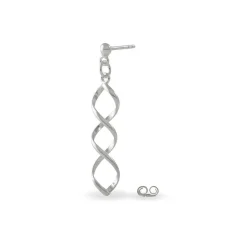 Histoire d'Or Boucles D'oreilles Pendantes Jolanda Argent Blanc