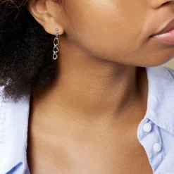 Histoire d'Or Boucles D'oreilles Pendantes Jolanda Argent Blanc