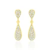 Boucles D'oreilles Pendantes Reiko Or Jaune Oxyde De Zirconium-Histoire d'Or