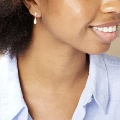 Boucles D'oreilles Pendantes Reiko Or Jaune Oxyde De Zirconium-Histoire d'Or