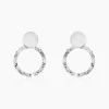 Histoire d'Or Boucles D'oreilles Pendantes Merrilie Argent Blanc