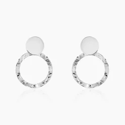 Histoire d'Or Boucles D'oreilles Pendantes Merrilie Argent Blanc