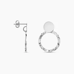 Histoire d'Or Boucles D'oreilles Pendantes Merrilie Argent Blanc