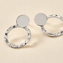 Histoire d'Or Boucles D'oreilles Pendantes Merrilie Argent Blanc