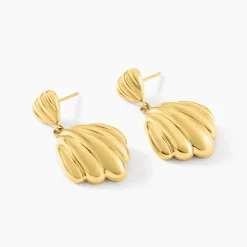 Boucles D'oreilles Pendantes Dila Acier Jaune-Histoire d'Or New