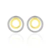 Histoire d'Or Boucles D'oreilles Pendantes Berangere Double Cercles Or Bicolore