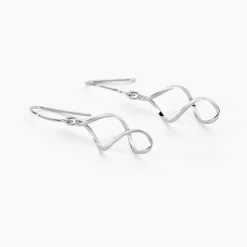 Boucles D'oreilles Pendantes Louison Argent Blanc-Histoire d'Or