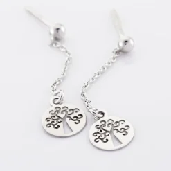 Histoire d'Or Boucles D'oreilles Pendantes Audrey-rose Argent Blanc