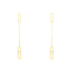 Histoire d'Or Boucles D'oreilles Pendantes Minimalist Chic Or Jaune Oxyde