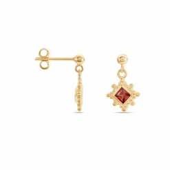 Histoire d'Or Boucles D'oreilles Pendantes Bobbie Plaqué Or Jaune Oxyde De Zirconium
