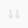 Histoire d'Or Boucles D'oreilles Pendantes Phaenna Or Blanc Oxyde De Zirconium
