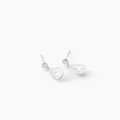 Histoire d'Or Boucles D'oreilles Pendantes Phaenna Or Blanc Oxyde De Zirconium