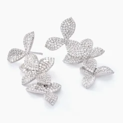 Boucles D'oreilles Pendantes Radiant Bloom Argent Blanc Oxyde-Histoire d'Or Best