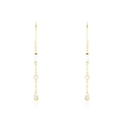 Histoire d'Or Boucles D'oreilles Pendantes Otso Or Jaune Oxyde De Zirconium