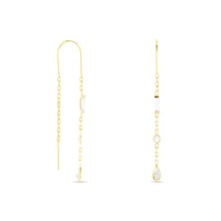 Histoire d'Or Boucles D'oreilles Pendantes Otso Or Jaune Oxyde De Zirconium