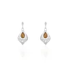 Histoire d'Or Boucles D'oreilles Pendantes Doralyn Argent Blanc Ambre