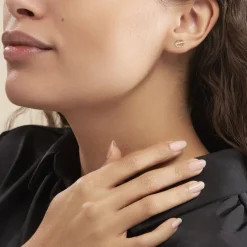 Histoire d'Or Boucles D'oreilles Pendantes Edmee Cercle Or Jaune Oxyde De Zirconium