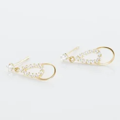 Histoire d'Or Boucles D'oreilles Pendantes Britain Or Jaune Oxyde De Zirconium