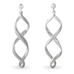Histoire d'Or Boucles D'oreilles Pendantes Jolanda Argent Blanc