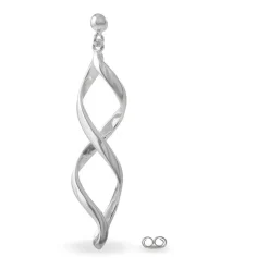 Histoire d'Or Boucles D'oreilles Pendantes Jolanda Argent Blanc