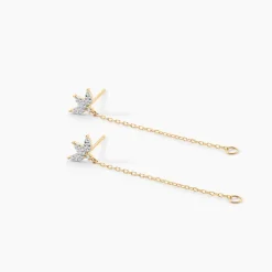 Boucles D'oreilles Pendantes Gianpaolo Or Jaune Diamant-Histoire d'Or Hot