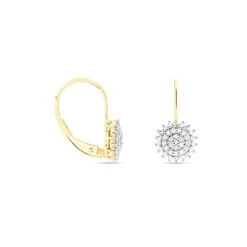Histoire d'Or Boucles D'oreilles Pendantes Veronick Or Jaune Diamant