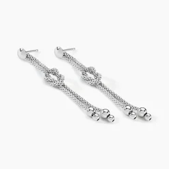 Histoire d'Or Boucles D'oreilles Pendantes Deauville Argent Blanc