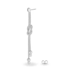 Histoire d'Or Boucles D'oreilles Pendantes Deauville Argent Blanc