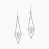 Histoire d'Or Boucles D'oreilles Pendantes Tylee Argent Blanc