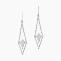 Histoire d'Or Boucles D'oreilles Pendantes Tylee Argent Blanc