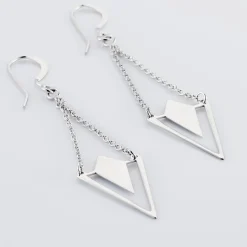 Histoire d'Or Boucles D'oreilles Pendantes Tylee Argent Blanc