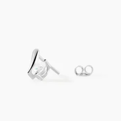 Boucles D'oreilles Pendantes April Argent Blanc Oxyde De Zirconium-Histoire d'Or Sale