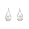 Boucles D'oreilles Pendantes Loren Argent Blanc Perle De Culture-Histoire d'Or Outlet