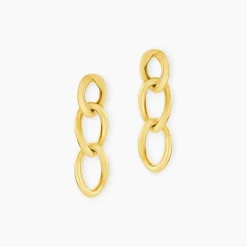 Histoire d'Or Boucles D'Oreilles Pendantes Mayna Acier Jaune