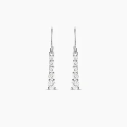 Boucles D'oreilles Pendantes Argent Blanc Henriet Oxyde De Zirconium-Histoire d'Or Clearance
