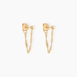 Boucles D'oreilles Pendantes Duha Plaqué Or Jaune-Histoire d'Or Discount