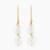 Histoire d'Or Boucles D'oreilles Pendantes Pearly Or Jaune Perle De Culture